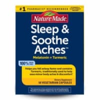 Sleep & Soothe Aches with Melatonin 5mg and Turmeric Capsules; 50 Count