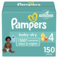 Baby Dry Extra Protection Diapers, Size 4, 150 Count