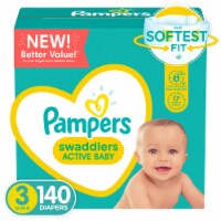 Swaddlers Active Baby Diapers, Size 3, 140 Count