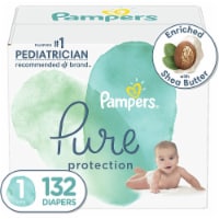 Pure Protection Disposable Baby Diapers, Enormous Pack Size 1, 132 Count