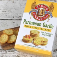Boudin Sourdough - Crackers Parmesan Garlic - Case of 12-5 OZ