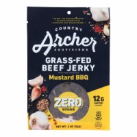 Country Archer - Beef Jerky Mstrd Bbq Zero - Case of 12-2 OZ