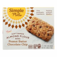 Simple Mills - Bar Soft Baked Peanut Butter Chocolate Chip - Case of 6-5.99 OZ