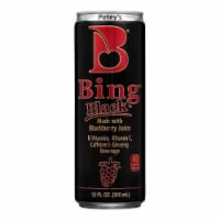 Petey's Bing Black B-Vitamins Vitamin C Caffeine & Ginseng Beverage - Case of 24 - 12 FZ