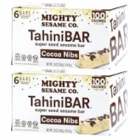 Mighty Sesame Company - Tahini Bar Cocoa Nibs - Case of 8 - 6/3.8 OZ