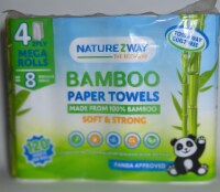Naturezway - Disposable Towel Bamboo 2 Ply - Case of 8-4 CT