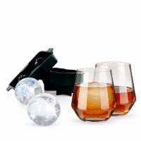 True Whiskey Glass and Sphere Ice Tray Set