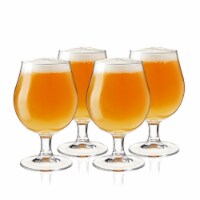 Beer Tulip Glasses Craft Beer Cups Set Dishwasher Safe Drinking - 15.5Oz Clear Glass Set of 4