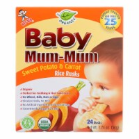 Baby Mum Mum Organic Baby Teeth Rice Rusk Organic Snack With Sweet Potato And Carrot Flavor