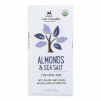 Lake Champlain Chocolate Bar - Almonds & Sea Salt. 72% Cocoa Dark. - Case of 12 - 3 oz.