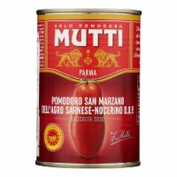 Mutti San Marzano Pdo Whole Peeled Tomatoes - Case of 6 - 14 OZ