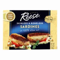 Reese Sardines - Skinless Boneless in Olive Oil - Case of 10 - 3.75 oz