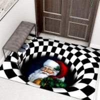 3D Clown Trap Visual Carpet, Living Room Bedroom Floor Mat, Halloween Horror Carpet