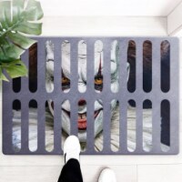 3D Clown Trap Visual Carpet, Living Room Bedroom Floor Mat, Halloween Horror Carpet