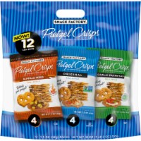 Snack Factory Buffalo Wing, Original, Garlic Parmesan Pretzel Crisps Variety Pack