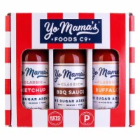 Grilling Keto Gift Set by Yo Mama’s Foods | Includes (1 ) Buffalo Sauce, (1) Classic Ketchup,