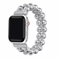 Aurora Silver Faux Pearl Band for Apple Watch Series 1,2,3,4,5,6 & SE - Size 42mm/44mm