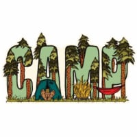 Sticker Art 470174 Dishwasher Safe & Waterproof Die-Cut Camp Sticker