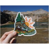 Sticker Art 470183 Hiking Makes Me Happy Die-Cut Sticker