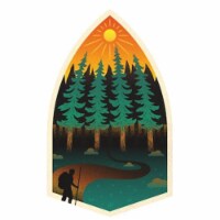 Sticker Art 666622 Among The Pines Die-Cut Sticker