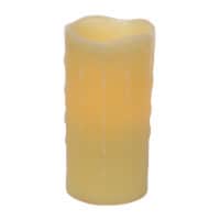 LED Wax Dripping Pillar Candle (Set of 4) 3 Dx6 H Wax/Plastic - 2 C Batteries Not Incld.