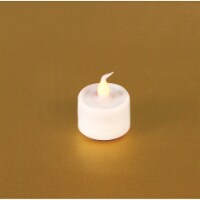 LED Flickering Tea Light w/6 Hr Timer (Set of 12) 1 H Plastic (2 CR2450 Lithium Batt Incld.)