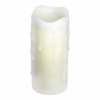 LED Wax Dripping Pillar Candle (Set of 6) 1.75 Dx4 H Wax/Plastic - 2 AA Batteries Not Incld.