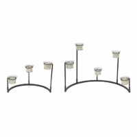 Multi-Level Votive Candle Holder Stand (Set of 4) 12 H, 8.25 H Metal/Glass