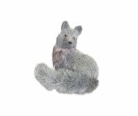 Diva At Home 8.75 Light Blue Gray Glittered Fox Christmas Tabletop Decoration