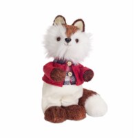 Diva At Home 10.75  Brown and White Mr. Fox Christmas Decoration