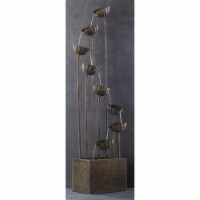 Melrose International 66294DS 64 in. Metal Flower Fountain with UL Pump, Antique & Copper