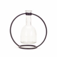 Hanging Vase in Circle Stand (Set of 4)  7.25 H