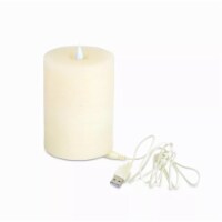 Simplux LED Rechargeable Blutooth Speaker Candle 3.5 x6 H Wax/Plastic
