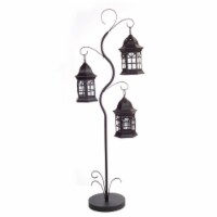 Triple Lantern Tree 51.25 H Metal