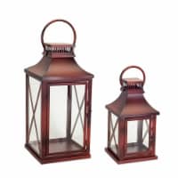 Melrose International 73621 Metal Lantern - Set of 2