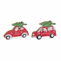 Car with Tree (Set of 6) 5.25 H, 5.75 H Wood