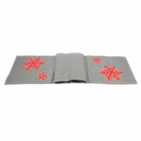 Christmas Snowflake Table Runner. Fabric Christmas Wool 77630