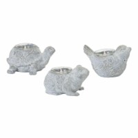 Animal Tea Light Holder (Set of 6) 3 H, 3.5 H, 4 H Resin/Stone Powder