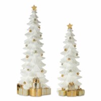 Tree w/Packages (Set of 2) 17 H, 21 H Resin