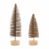 Tree with LED (Set of 4) 10.75 H, 14 H Plastic 6 Hr Timer 3 AAA Batteries, Not Included