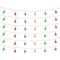 LED Light String 8'L (Set of 6) Plastic/Copper 6 Hr Timer 3 AA Batteries, Not Included
