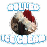 SignMission 16 in. Rolled Ice Cream Decal Concession Stand Food Truck Sticker