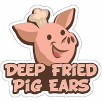 SignMission Deep Fried Pig Ears 24 in. Decal Concession Stand Food Truck Sticker