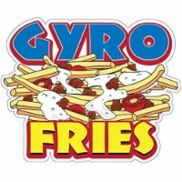 SignMission Gyro Fries 24 in. Decal Concession Stand Food Truck Sticker