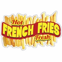 SignMission Hot Fresh French Fries 24 in. Decal Concession Stand Food Truck Sticker