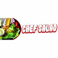 SignMission  72 in. Concession Stand Food Truck Single Sided Banner - Chef Salad