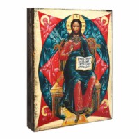 G.DeBrekht 85047-16 Jesus Icon Painting on Gold-Plated Wooden Block