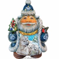 GDeBrekht 533422 Illustrated Santa With Polar Bear And Cubs