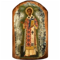 G.DeBrekht 85054-08 Saint Chrysostom Icon Painting on Gold-Plated Wooden Block