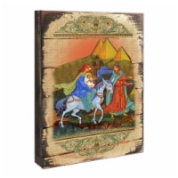 G.DeBrekht 85016-08 Flight to Egypt Icon Painting on Gold-Plated Wooden Block